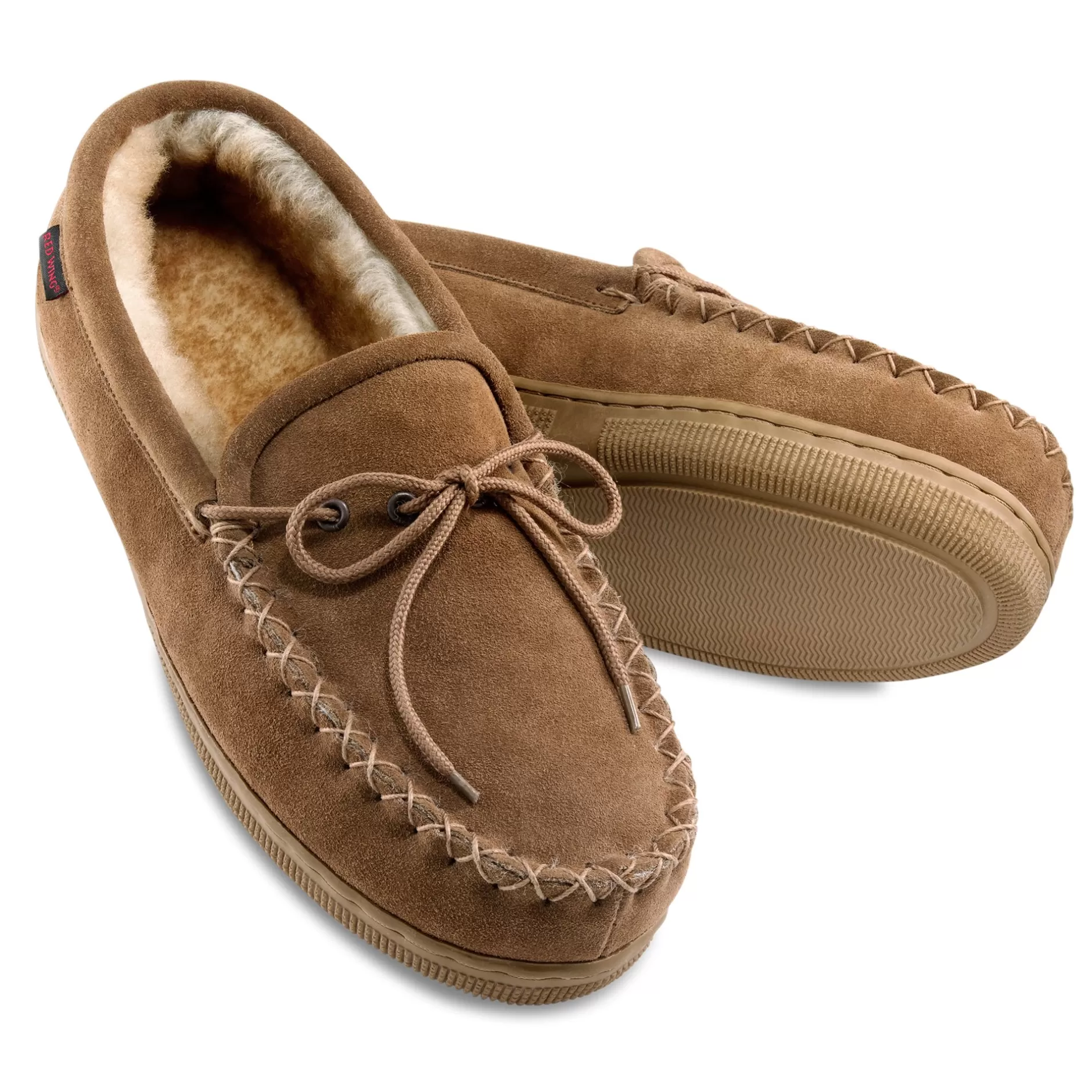 Red Wing Shoes Fleece-Lined Suede Loafer Slippers Discount